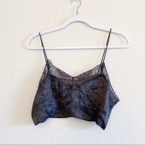 Free People | Cropped Satin Cami Tank Sz Small